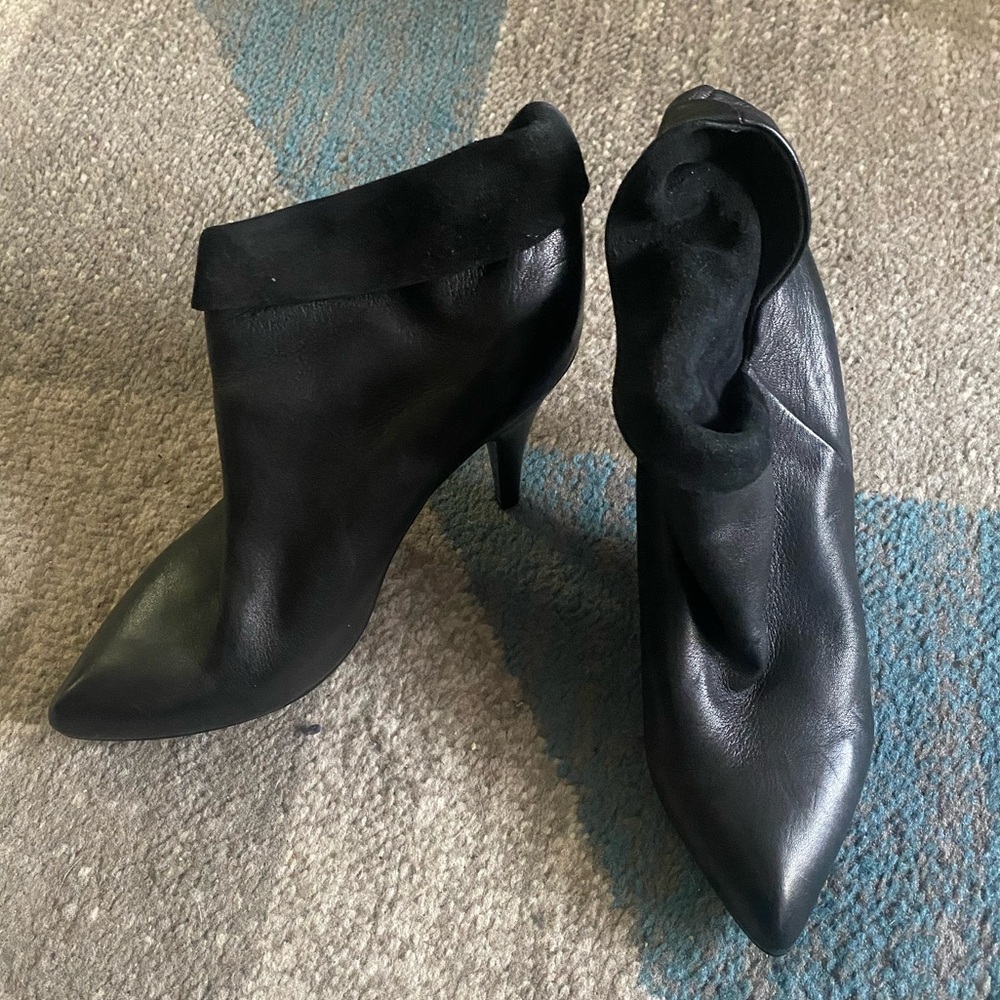 veronique branquinho suede/smooth leather pumps - pointy toe heel
